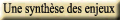 Une synthèse des enjeux